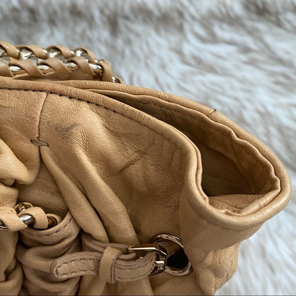 MCM Distressed Gold Chain Leather Tote - Picture 12 of 16